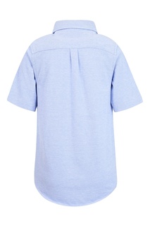 Голубая рубашка с короткими рукавами Ralph Lauren Kids