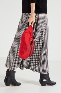 Красная сумка на пояс с отделкой Karl Lagerfeld