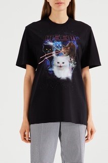 Черная футболка с фотопринтом Msgm