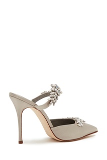 Серебристые туфли Lurum 105 Manolo Blahnik