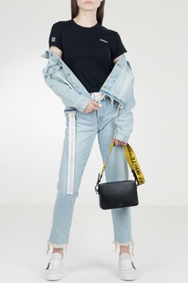 Черная футболка с контрастной отделкой Off White