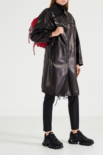 Черная куртка с отложным воротником Prada