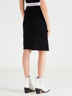 Короткая юбка с отделкой в рубчик Alexanderwang.T