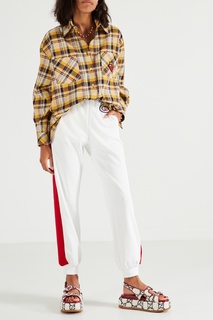 Спортивные брюки с контрастной отделкой и логотипом Gucci
