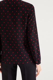 Черная блузка с принтом RED Valentino