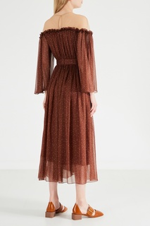 Платье с вышивкой в виде лисы Alena Akhmadullina