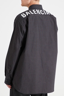 Синяя рубашка в клетку Balenciaga Man