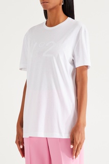 Белая футболка с крупным логотипом No.21