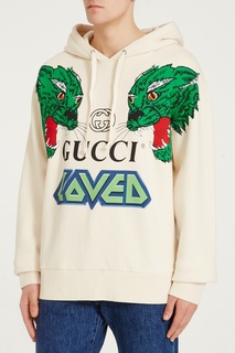 Худи с зелеными тиграми Gucci Man
