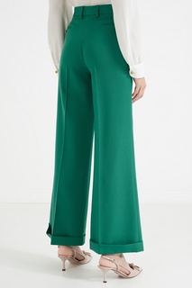 Зеленые брюки из шерсти Gucci