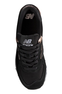 Черные кроссовки с золотистыми вставками 574 New Balance