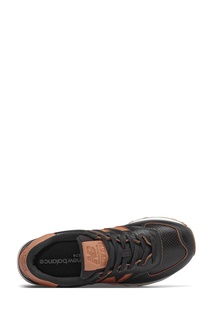 Черные кроссовки с коричневой отделкой New Balance