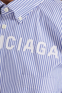 Рубашка в полоску с логотипом Balenciaga