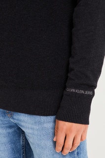 Черный джемпер из смеси хлопка и кашемира Calvin Klein