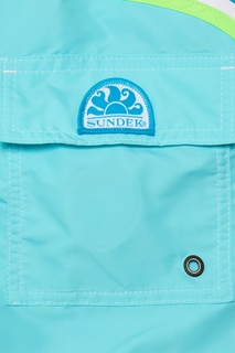 Голубые спортивные шорты свободной кроя Sundek