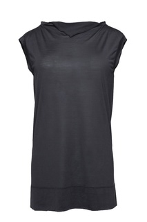 Черный топ с неровным вырезом Rick Owens