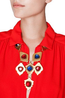 Крупное колье с камнями Oscar de la Renta