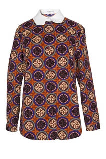 Блуза из хлопка с принтом Carven