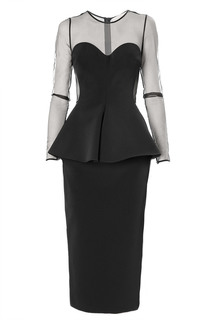 Черное платье с прозрачными вставками Stella Mc Cartney