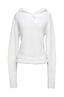 Белый хлопковый свитер с капюшоном Proenza Schouler