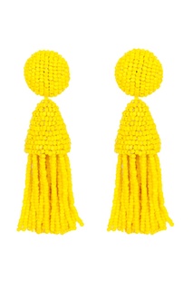 Короткие клипсы из бисера Oscar de la Renta