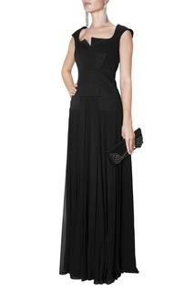 Черное платье в пол Zac Posen