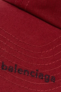 Бордовая кепка из хлопка Balenciaga