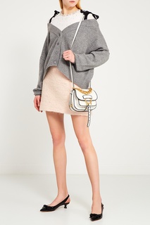 Белая кожаная сумка Miu Miu