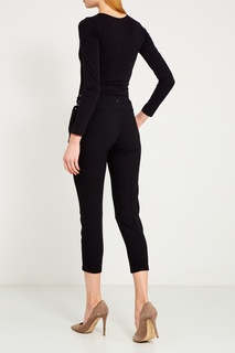Черные брюки с манжетами Elisabetta Franchi