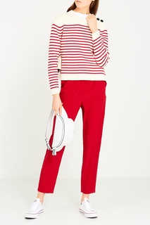 Красные брюки из шелка RED Valentino