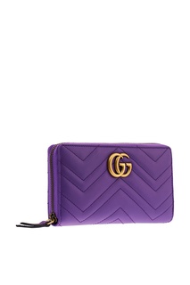 Стеганый фиолетовый кошелек Gucci