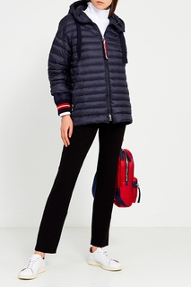 Синяя куртка с контрастной отделкой Moncler