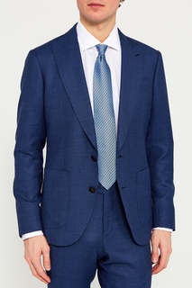 Голубой жаккардовый галстук Ermenegildo Zegna