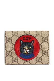 Складной кошелек с нашивкой GG Supreme Gucci