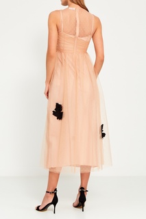 Платье из плиссированной сетки RED Valentino
