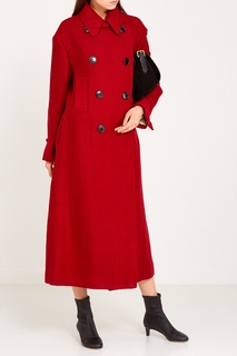 Красное двубортное пальто Isabel Marant