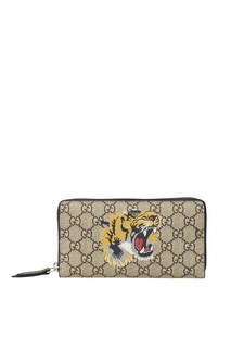 Бежевый кошелек с тигром Gucci Man