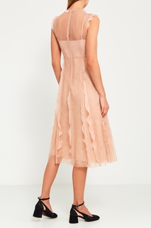 Розовое платье с оборками RED Valentino