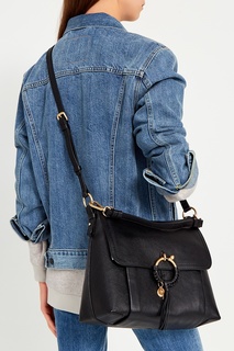 Черная кожаная сумка Joan See By Chloé