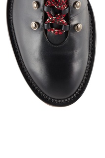 Черные кожаные ботинки Hiker Bootie Flat Aquazzura