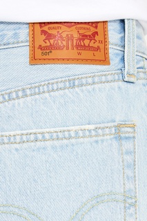Голубые джинсовые шорты с бахромой 501® SHORT Levis®