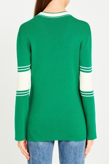 Шерстяной пуловер зеленого цвета RED Valentino