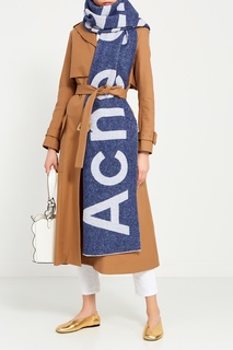 Синий шарф с логотипом Toronty Logo Acne Studios