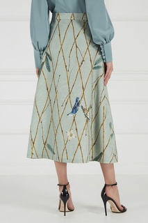 Юбка-миди из жаккарда с принтом Alena Akhmadullina
