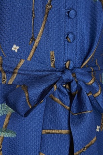 Платье из текстурированного шелка с принтом Alena Akhmadullina