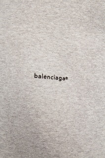 Худи серого цвета на молнии Balenciaga