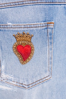 Голубые потертые джинсы Dolce & Gabbana