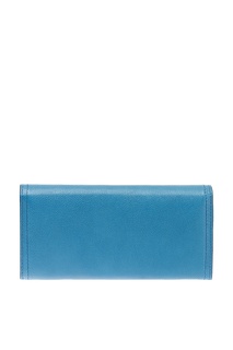 Голубой кожаный кошелек Etiquette Prada