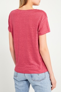 Розовая льняная футболка Eldora Acne Studios