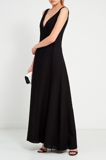 Черное платье-макси с отделкой цепочками Tegin
